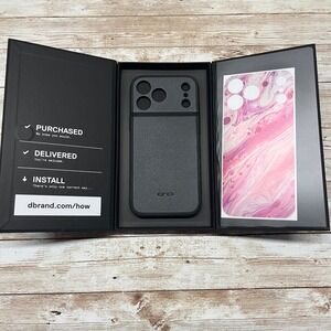 dbrand Grip Case Matte Black iPhone 17 Pro Max Pink Shades Skin Open Box